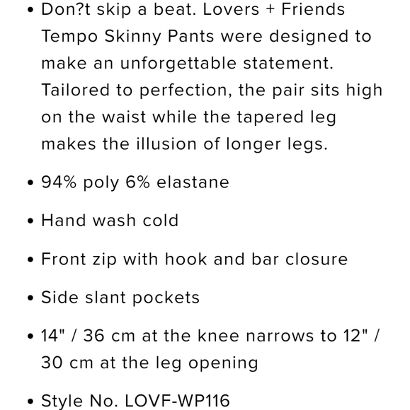 NWT Lovers and Friends Valentine's Red Pants - Picture 5 of 6